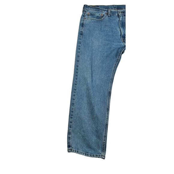 Levi’s 505 Jeans Men’s 5-Pocket Straight Leg Cotton Denim Button Close Blue 36 - Picture 3 of 13